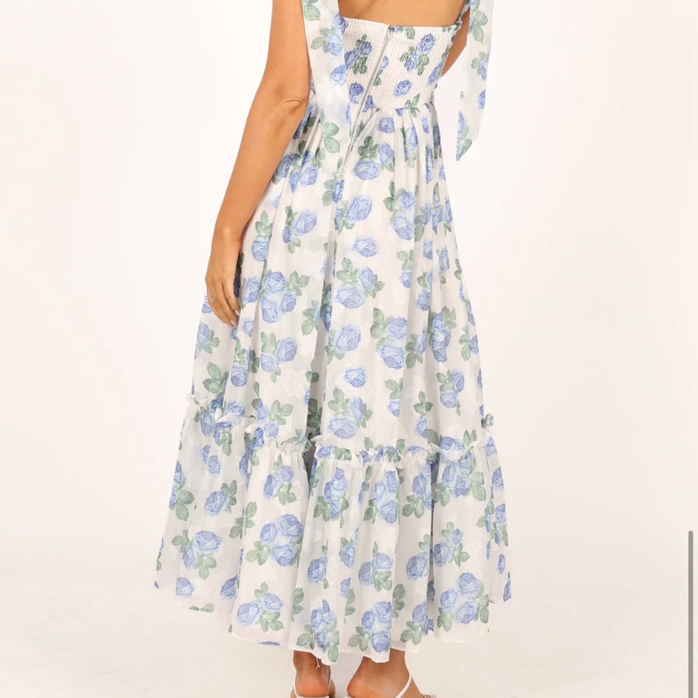 Petal & Pup Blue Floral Midi Dress - Picture 8 of 8